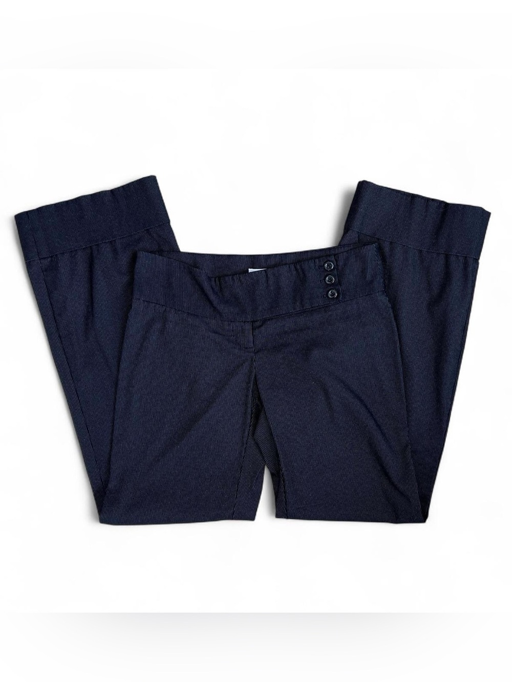 Ricki's Black Pinstripe Mid Rise Slacks